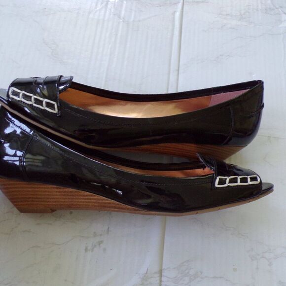 NWT Jessica simpson patent leather wedge heels 10 - Picture 5 of 10